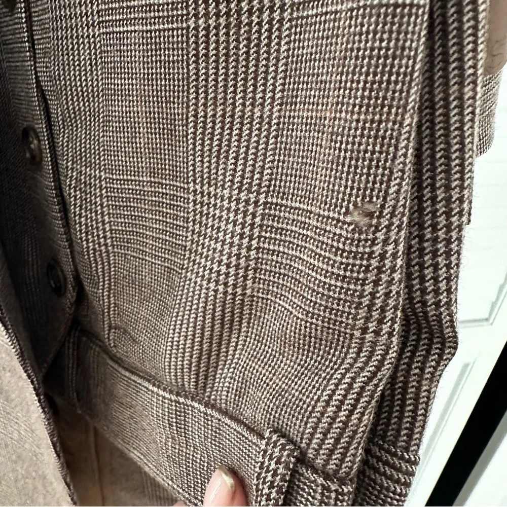 Vintage 70’s Yves Saint Laurent Classic 3 Piece Mens Wool Plaid Suit